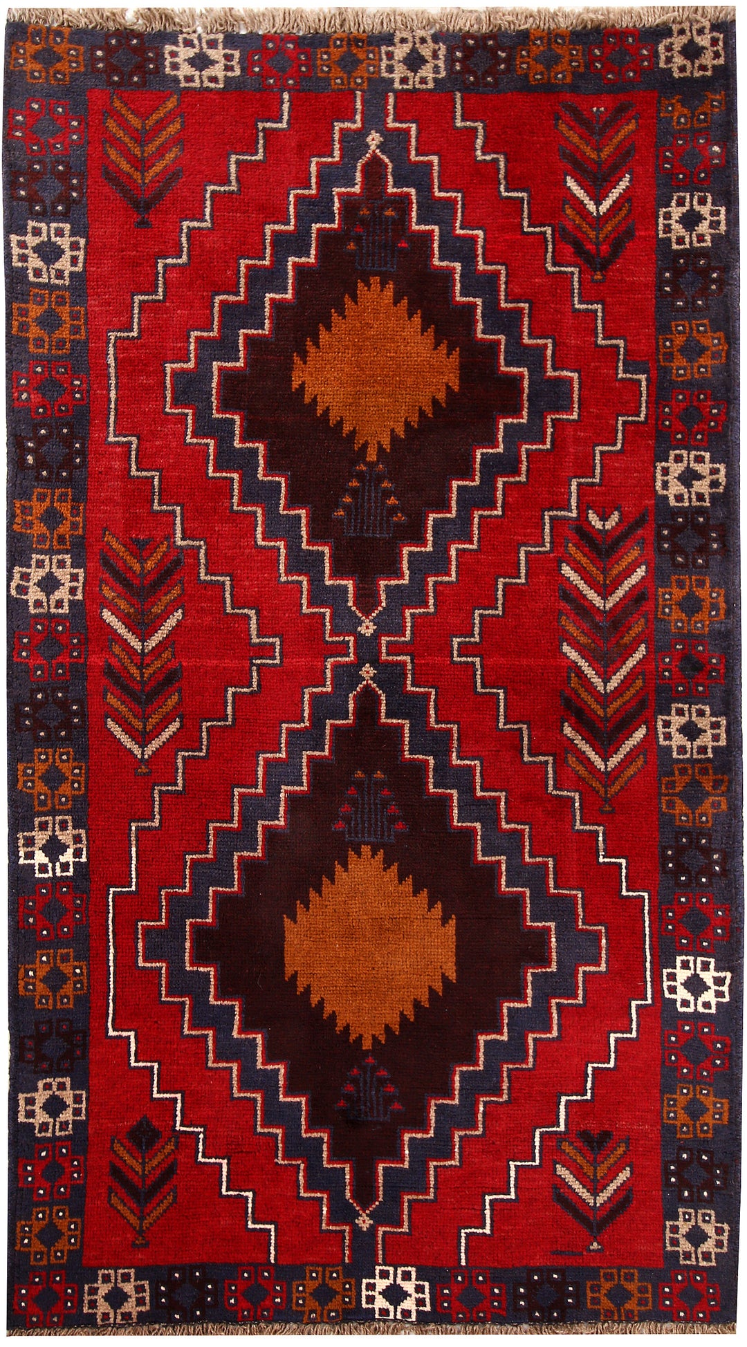 Firebrick Baluchi 3' 8 x 6' 4 - No. 62304 - ALRUG Rug Store
