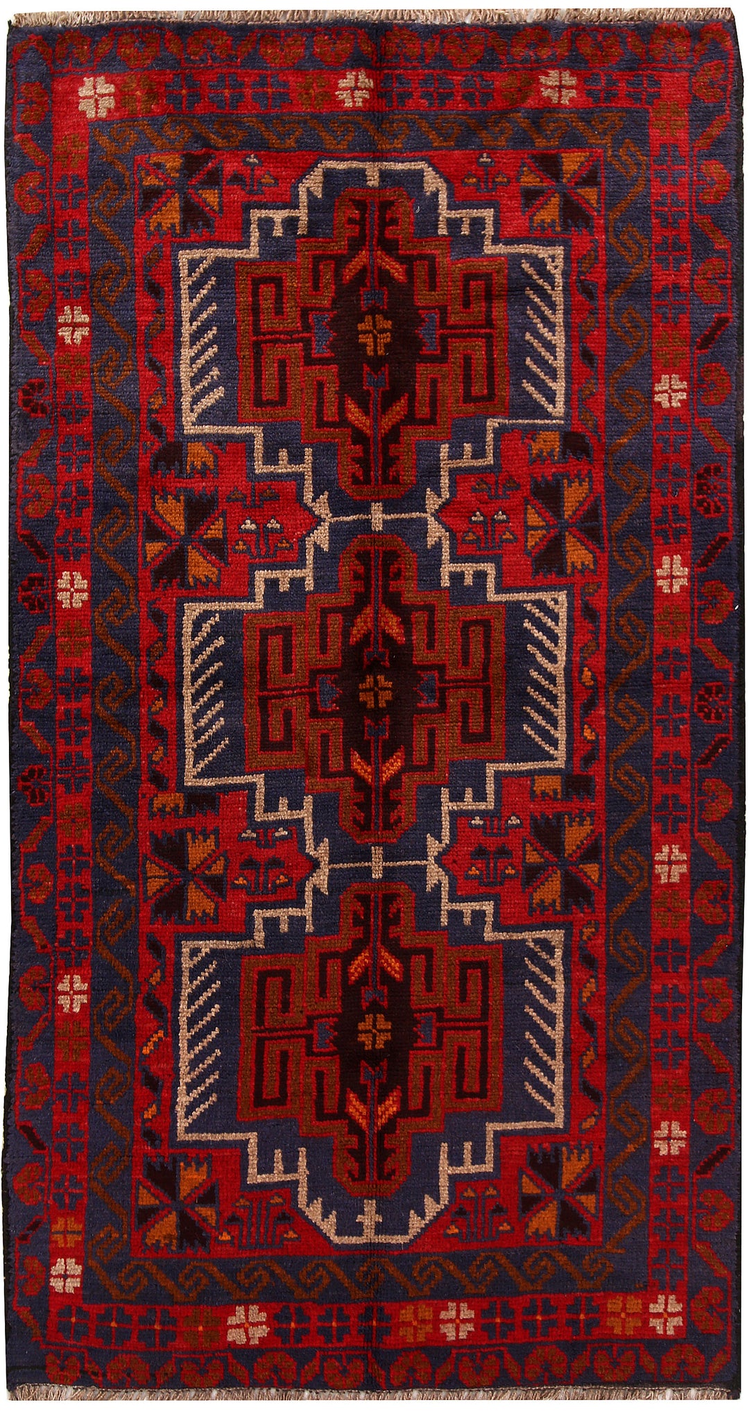 Dark Blue Baluchi 3' 4 x 6' 3 - No. 62305 - ALRUG Rug Store