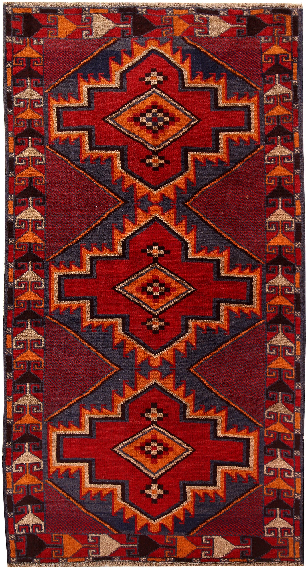 Firebrick Baluchi 3' 7 x 6' 6 - No. 62312 - ALRUG Rug Store