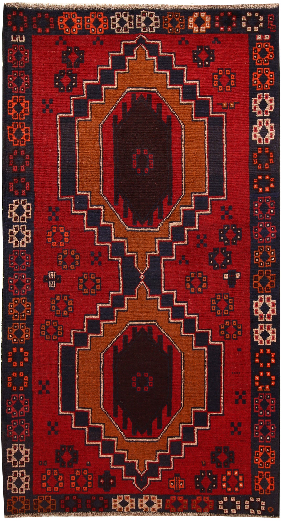 Firebrick Baluchi 3' 7 x 6' 4 - No. 62323 - ALRUG Rug Store