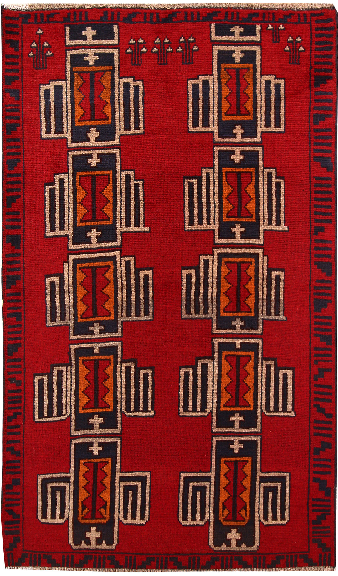 Firebrick Baluchi 3' 8 x 6' 2 - No. 62326 - ALRUG Rug Store