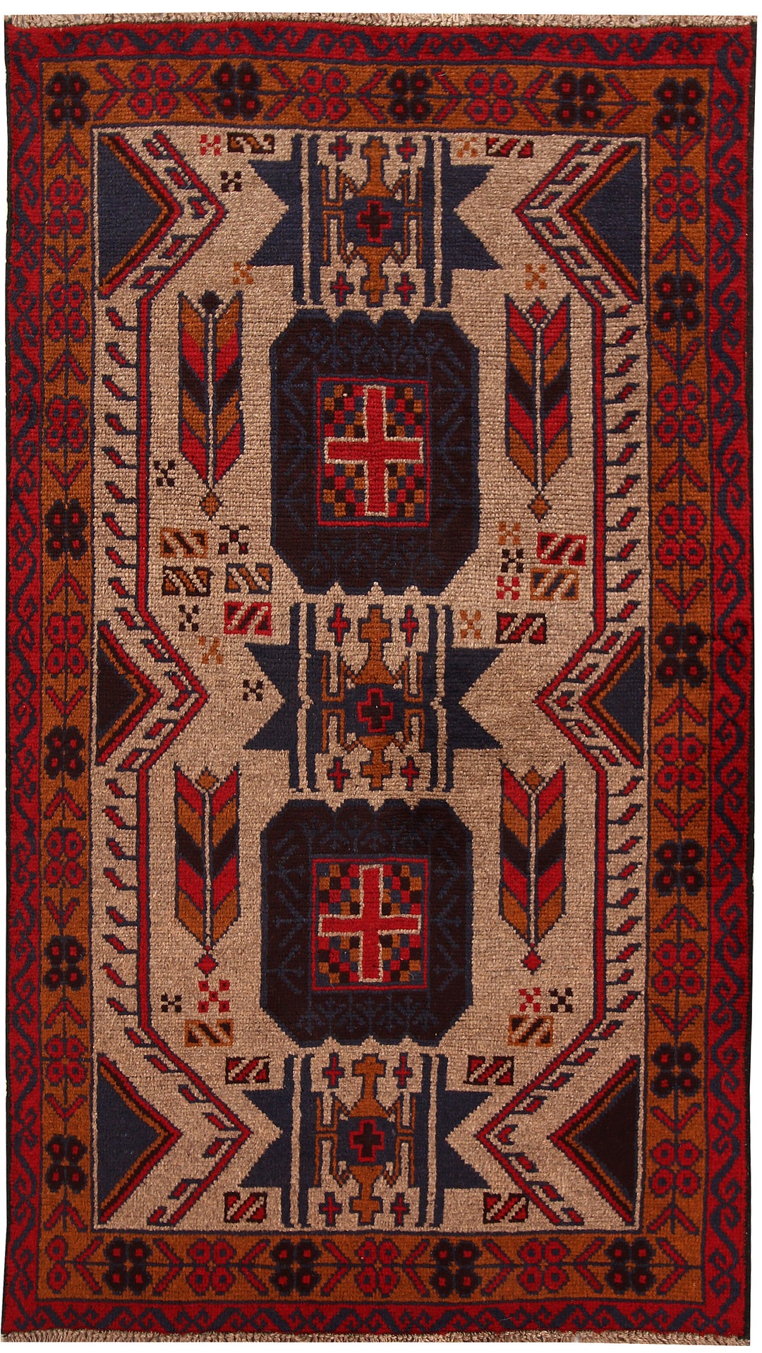 Tan Baluchi 3' 4 x 6' - No. 62336 - ALRUG Rug Store
