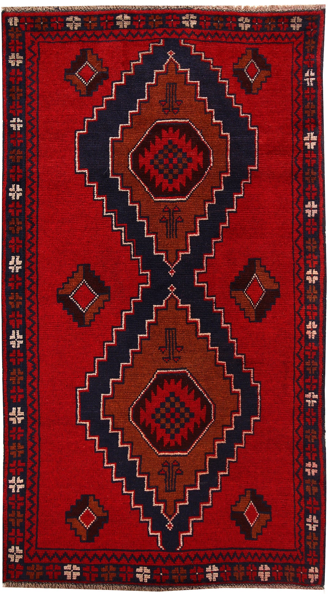 Firebrick Baluchi 3' 7 x 6' 5 - No. 62337 - ALRUG Rug Store
