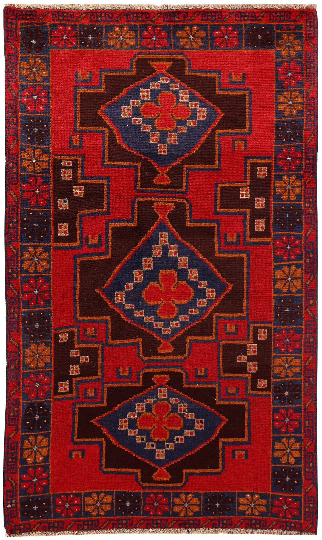 Firebrick Baluchi 3' 6 x 6' 2 - No. 62341 - ALRUG Rug Store