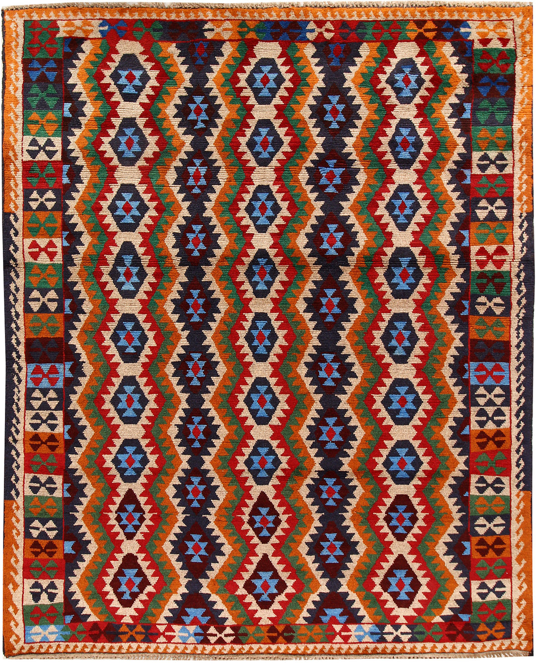 Multi Colored Baluchi 6' 4 x 7' 9 - No. 62375 - ALRUG Rug Store
