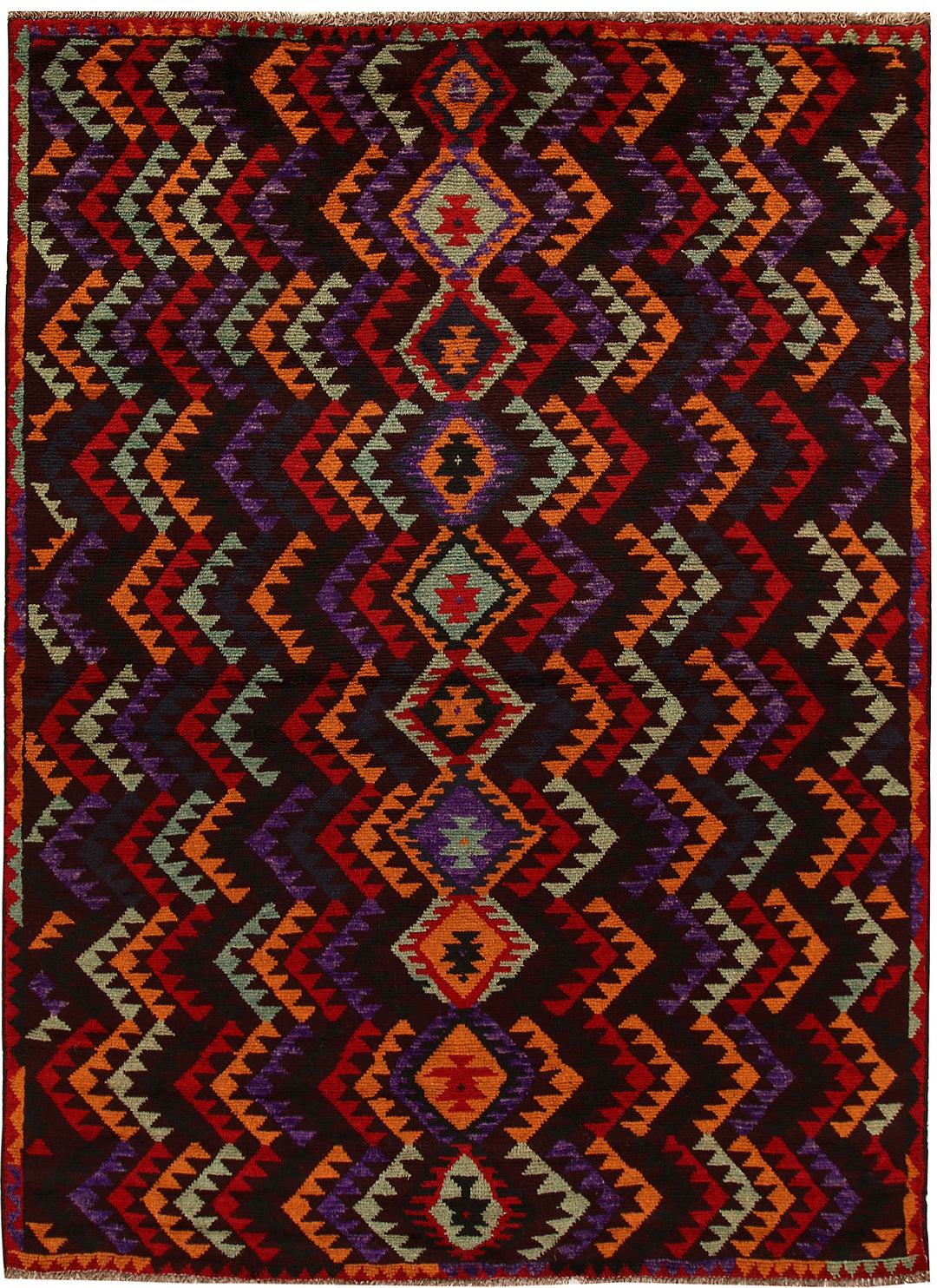 Multi Colored Baluchi 5' 11 x 8' 1 - No. 62382 - ALRUG Rug Store