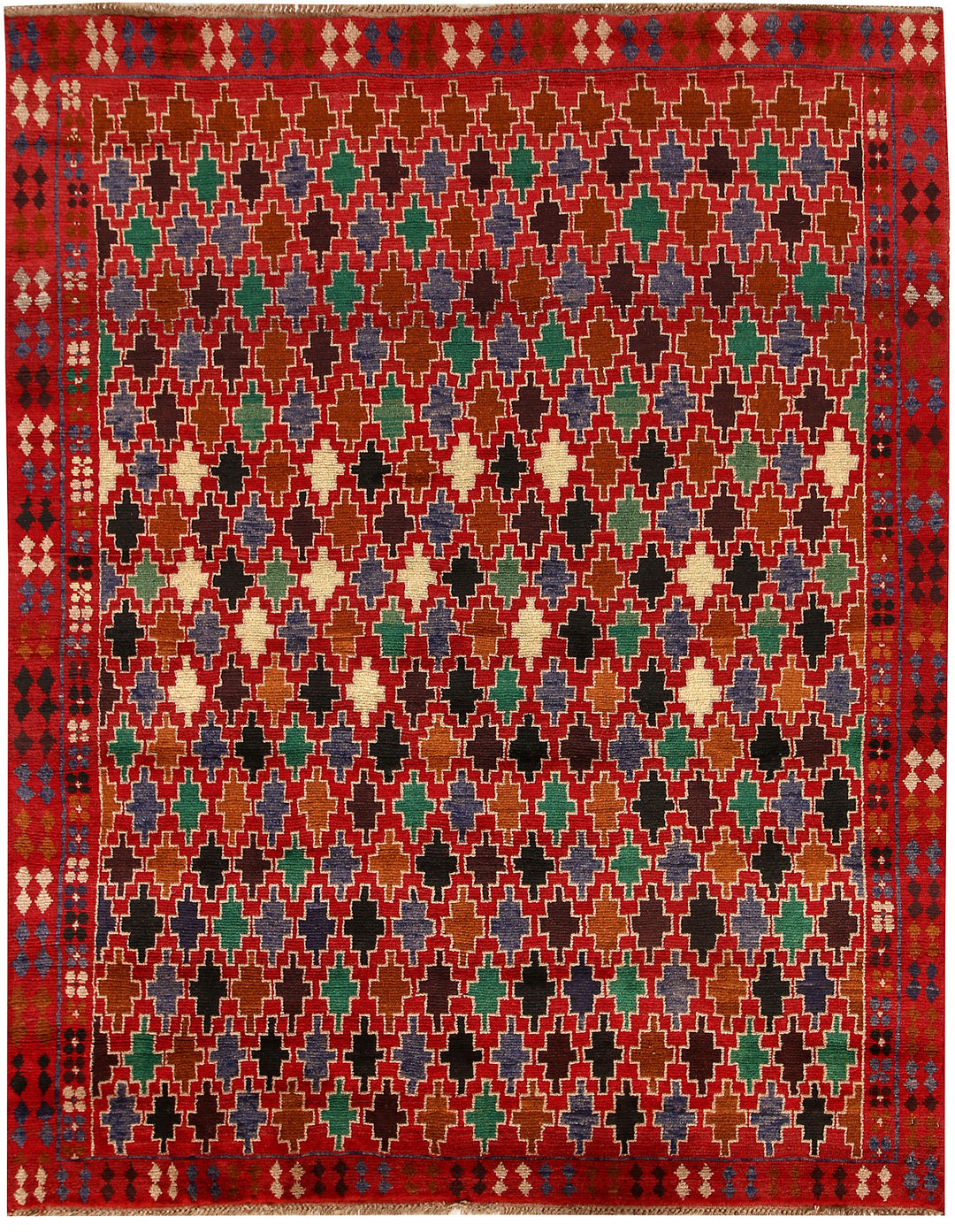 Firebrick Baluchi 6' x 7' 8 - No. 62392 - ALRUG Rug Store