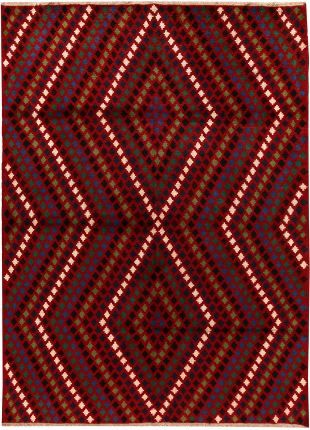 Firebrick Baluchi 7' x 9' 6 - No. 62397 - ALRUG Rug Store