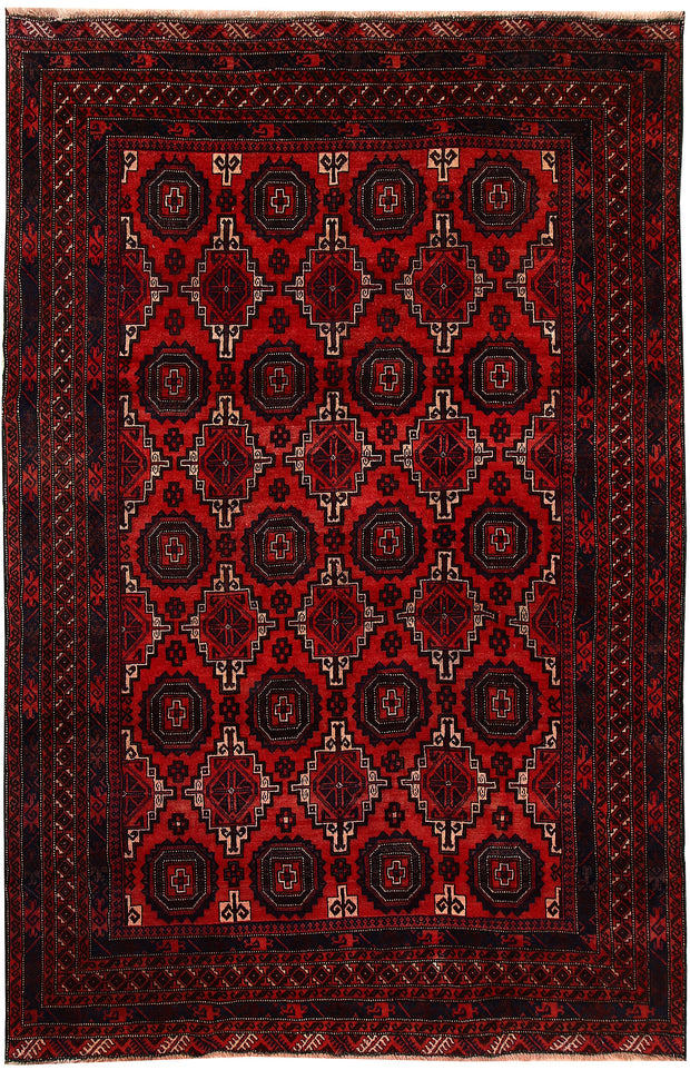 Firebrick Baluchi 5' 4 x 8' 1 - No. 62404 - ALRUG Rug Store