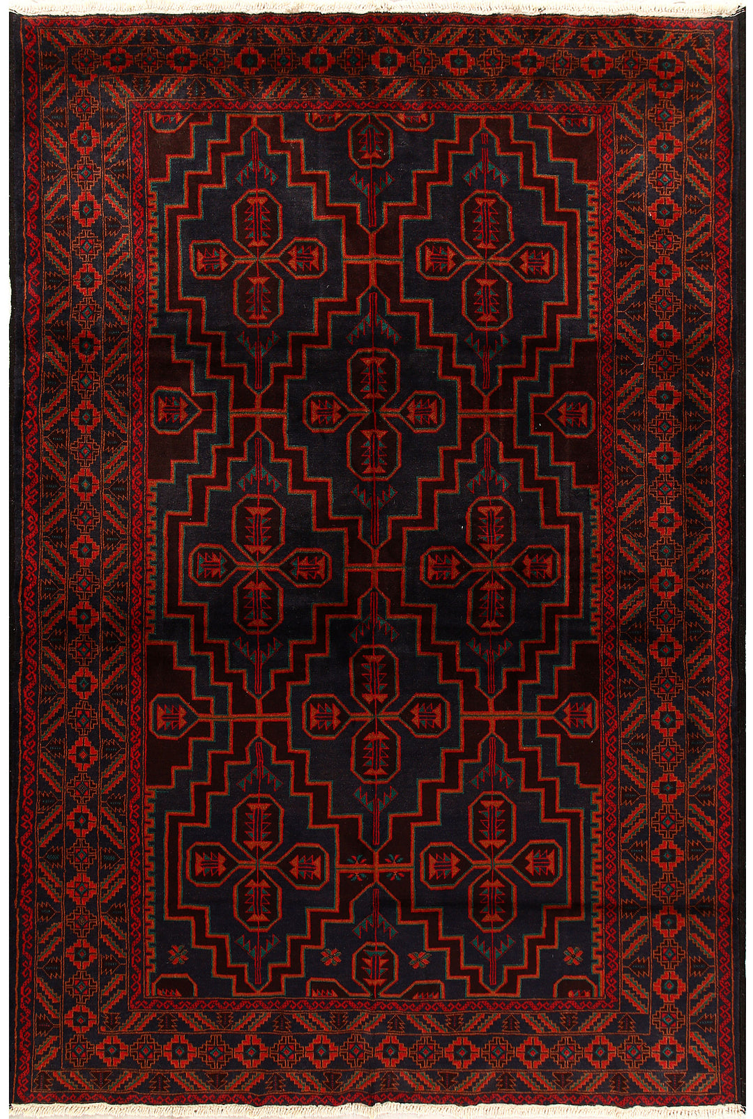 Dark Blue Baluchi 6' 5 x 9' 7 - No. 62405 - ALRUG Rug Store