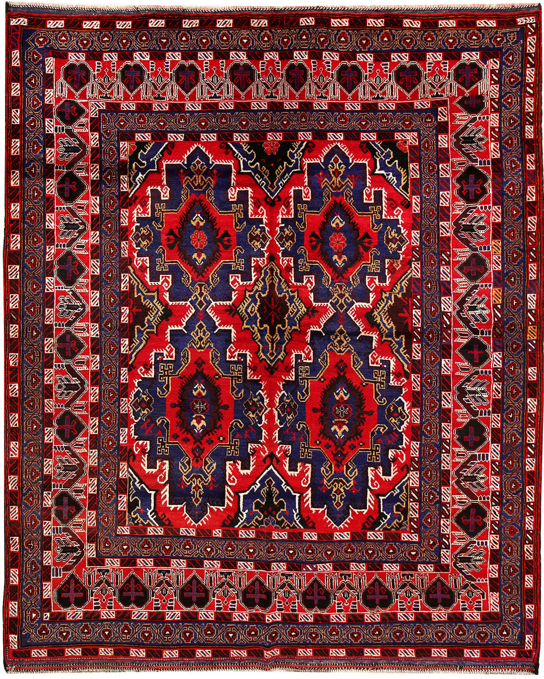 Crimson Baluchi 7' 5 x 9' 2 - No. 62406 - ALRUG Rug Store