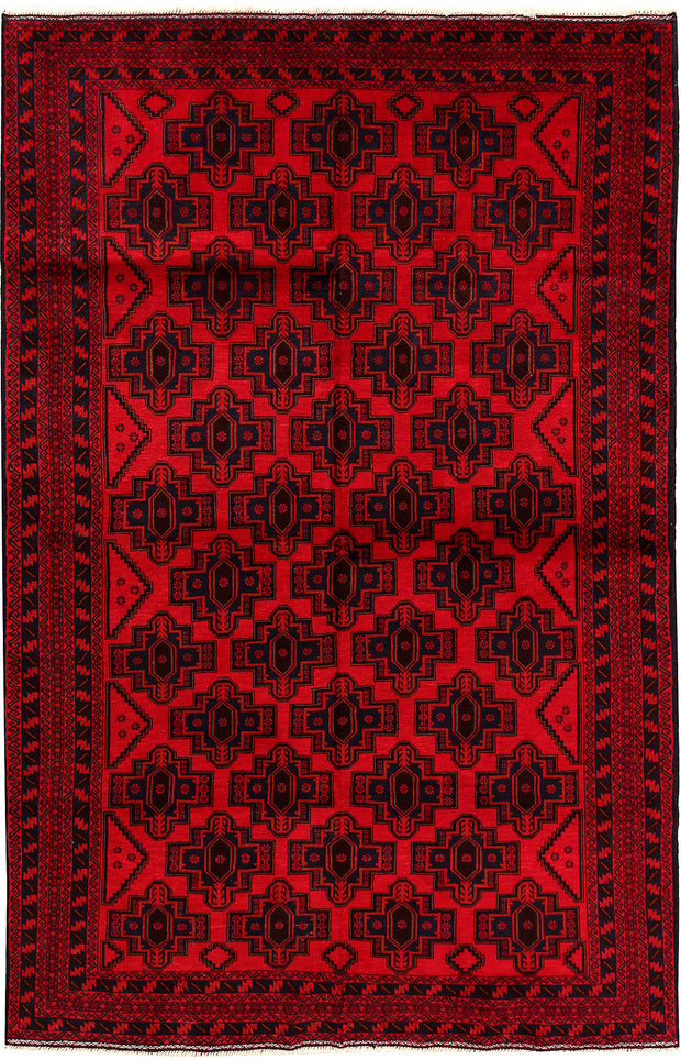 Red Baluchi 6' 3 x 9' 5 - No. 62407 - ALRUG Rug Store