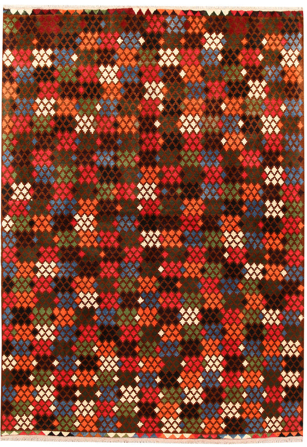 Multi Colored Baluchi 6' 8 x 9' 4 - No. 62410 - ALRUG Rug Store