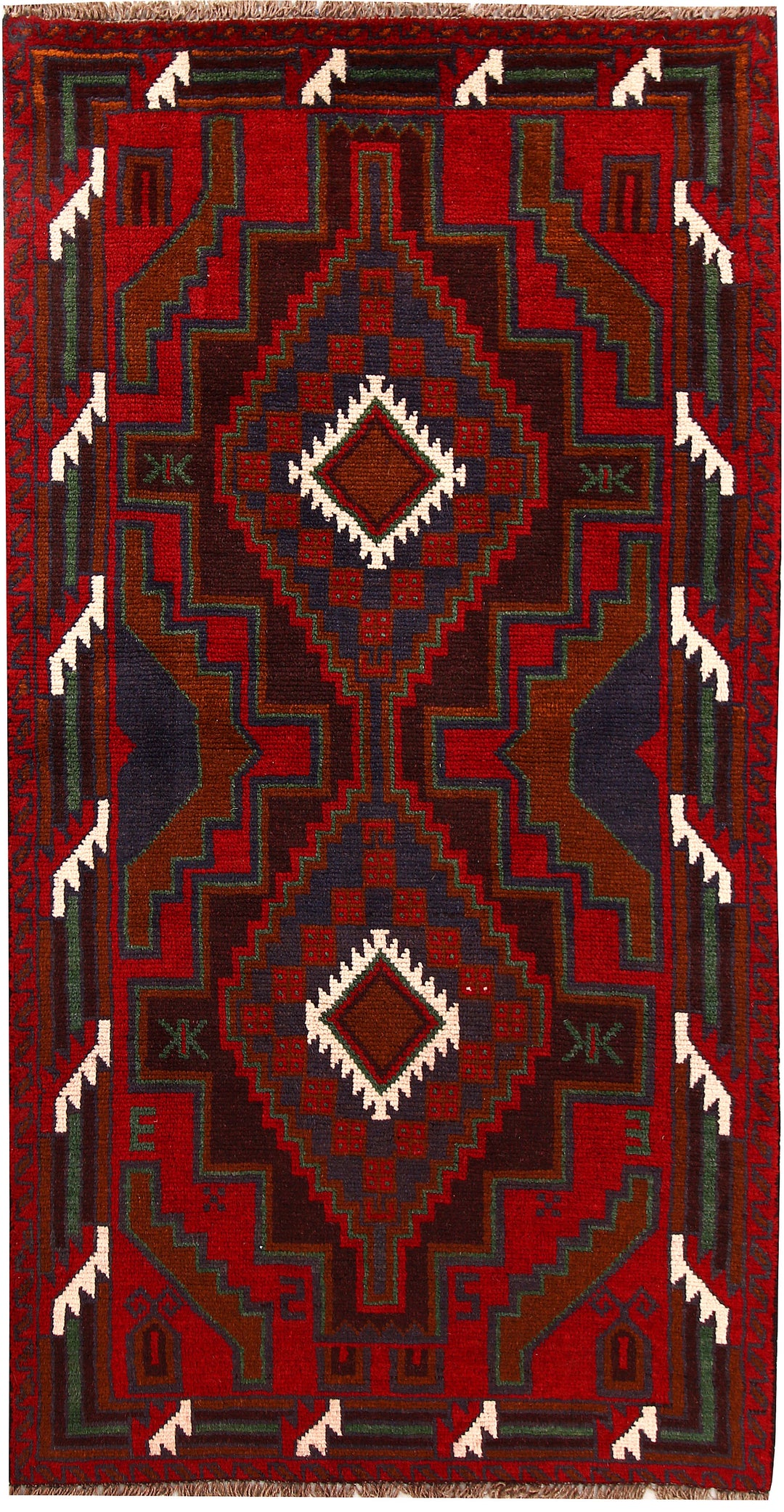 Firebrick Baluchi 3' 6 x 6' 7 - No. 62422 - ALRUG Rug Store