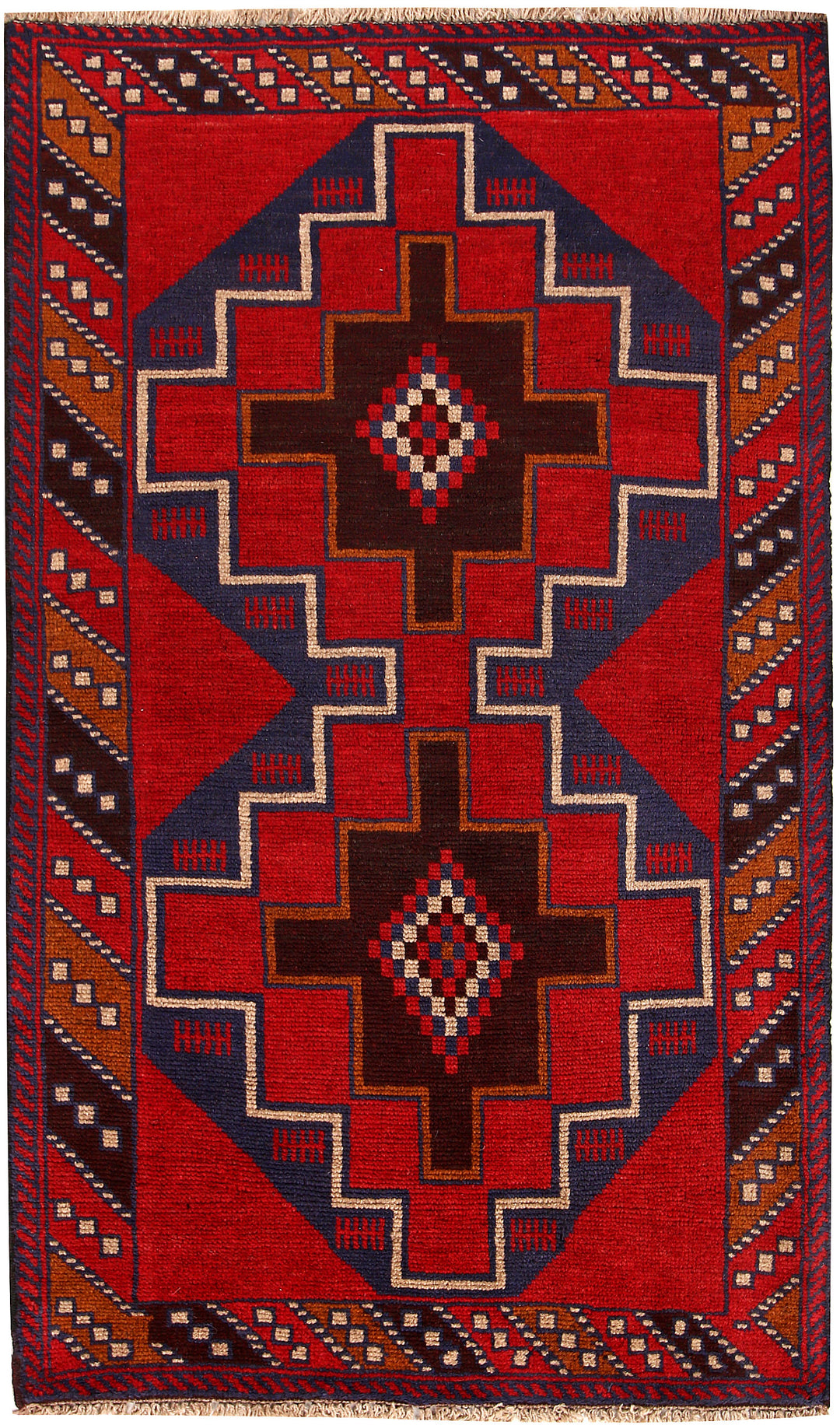 Firebrick Baluchi 3' 7 x 6' 1 - No. 62423 - ALRUG Rug Store