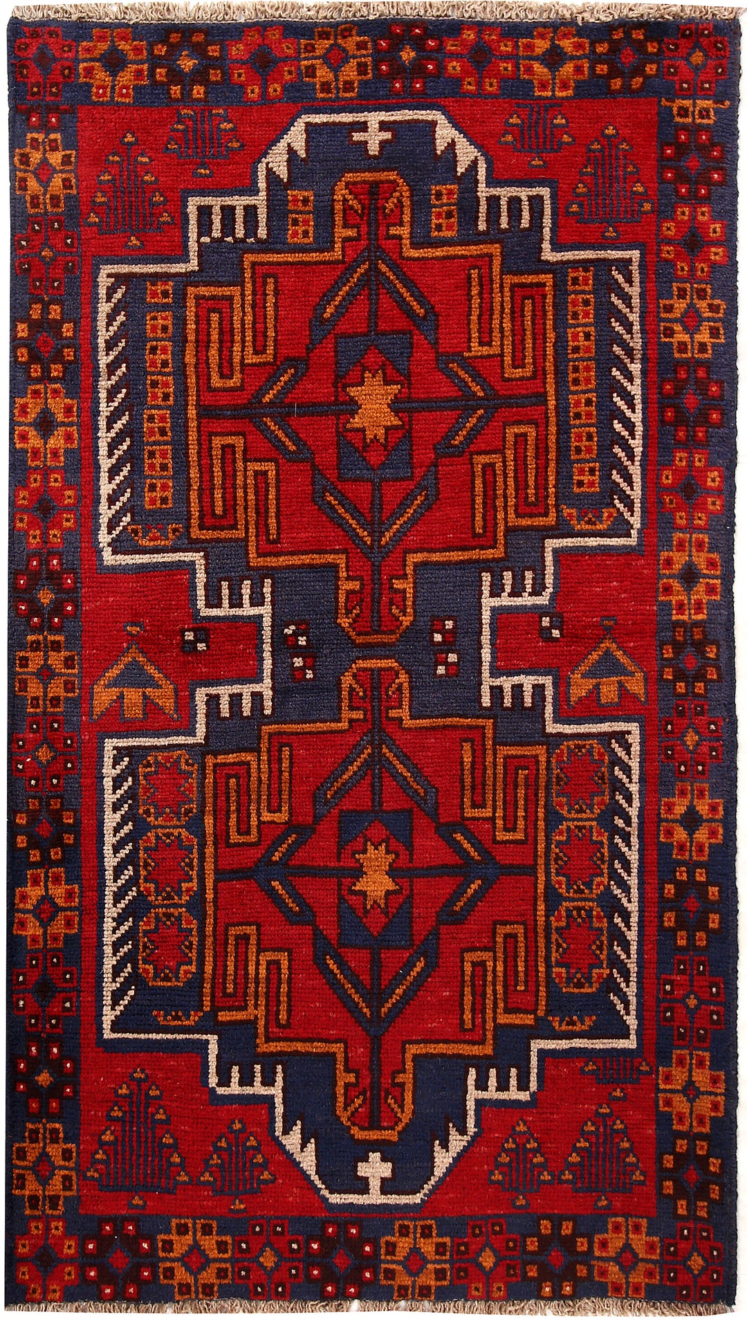 Firebrick Baluchi 3' 7 x 6' 2 - No. 62425 - ALRUG Rug Store