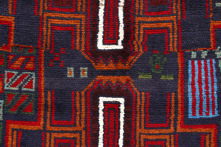 Dark Blue Baluchi 3' 7 x 5' 11 - No. 62426