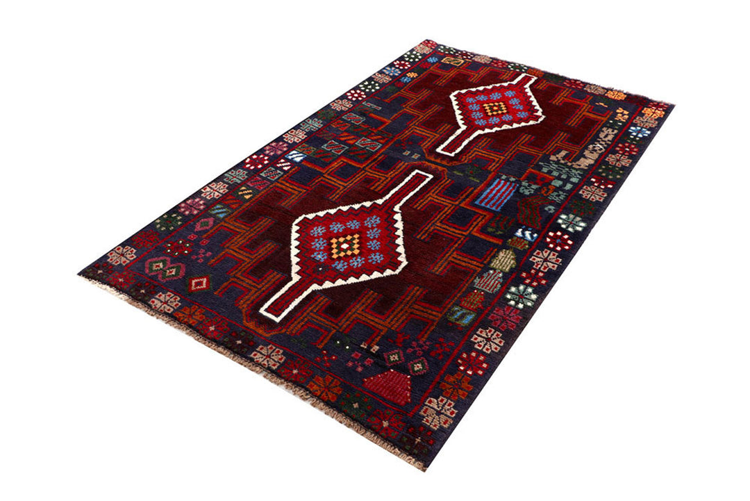 Dark Blue Baluchi 3' 7 x 5' 11 - No. 62426