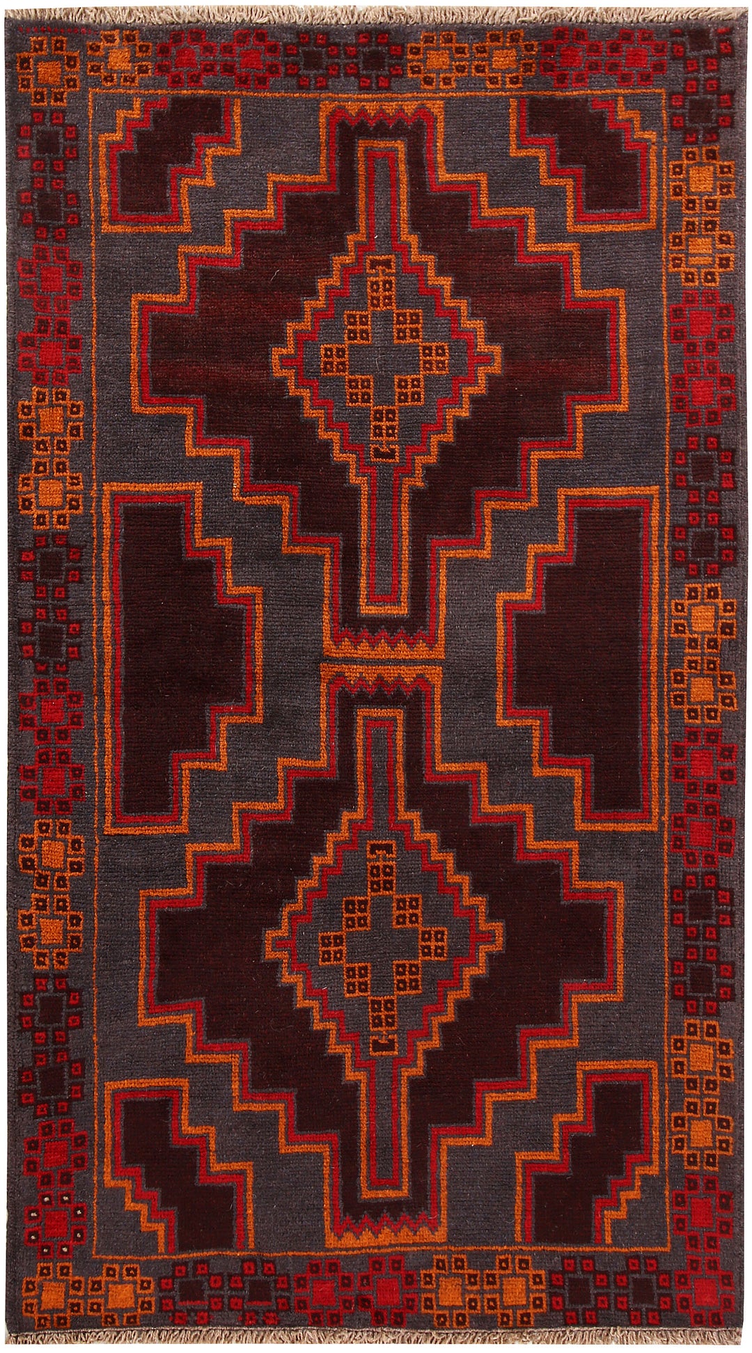 Slate Grey Baluchi 3' 7 x 6' 3 - No. 62429 - ALRUG Rug Store