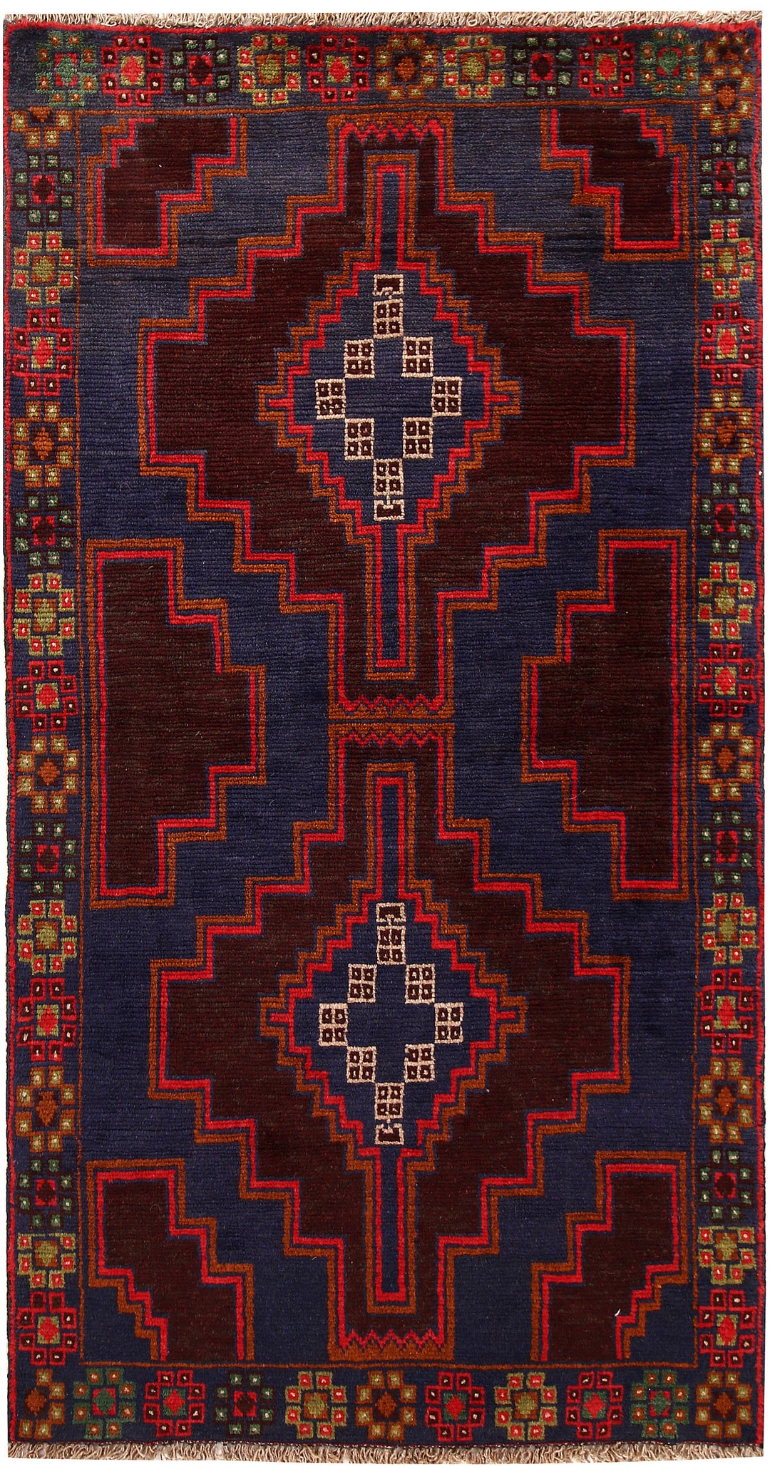 Dark Blue Baluchi 3' 5 x 6' 5 - No. 62430 - ALRUG Rug Store