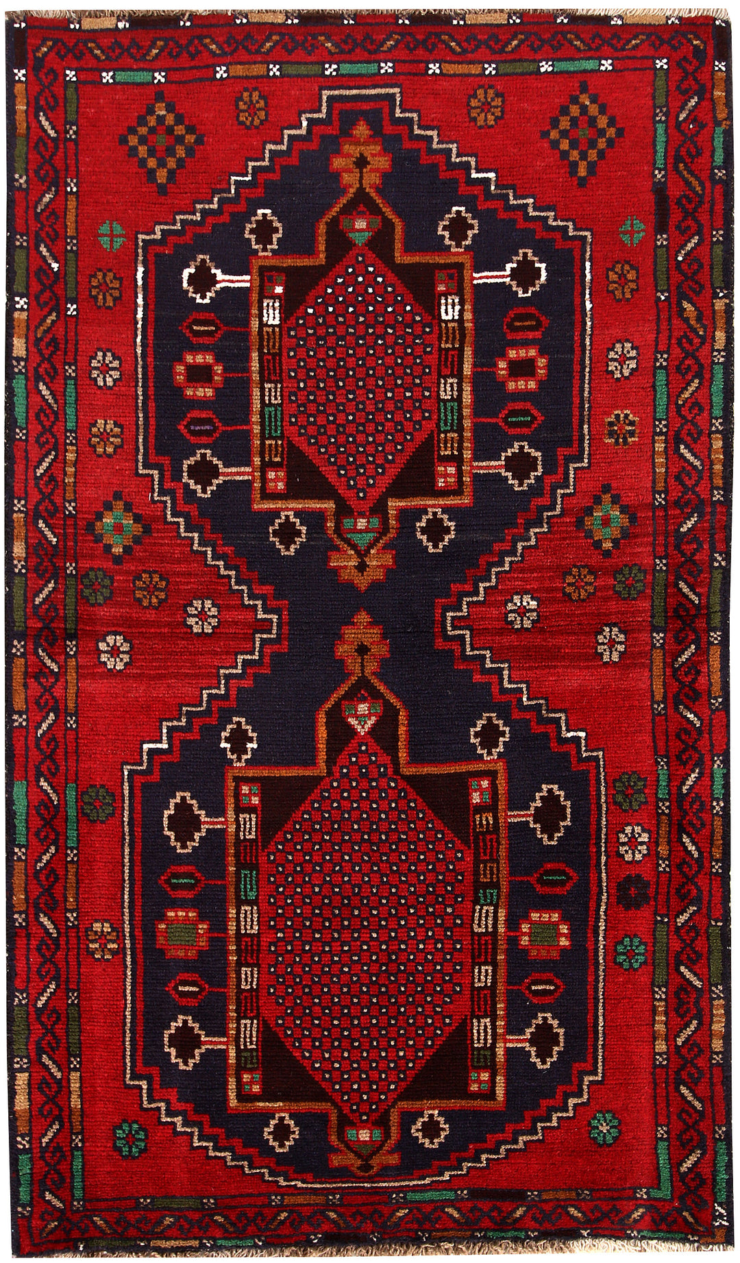 Firebrick Baluchi 3' 7 x 6' 3 - No. 62433 - ALRUG Rug Store