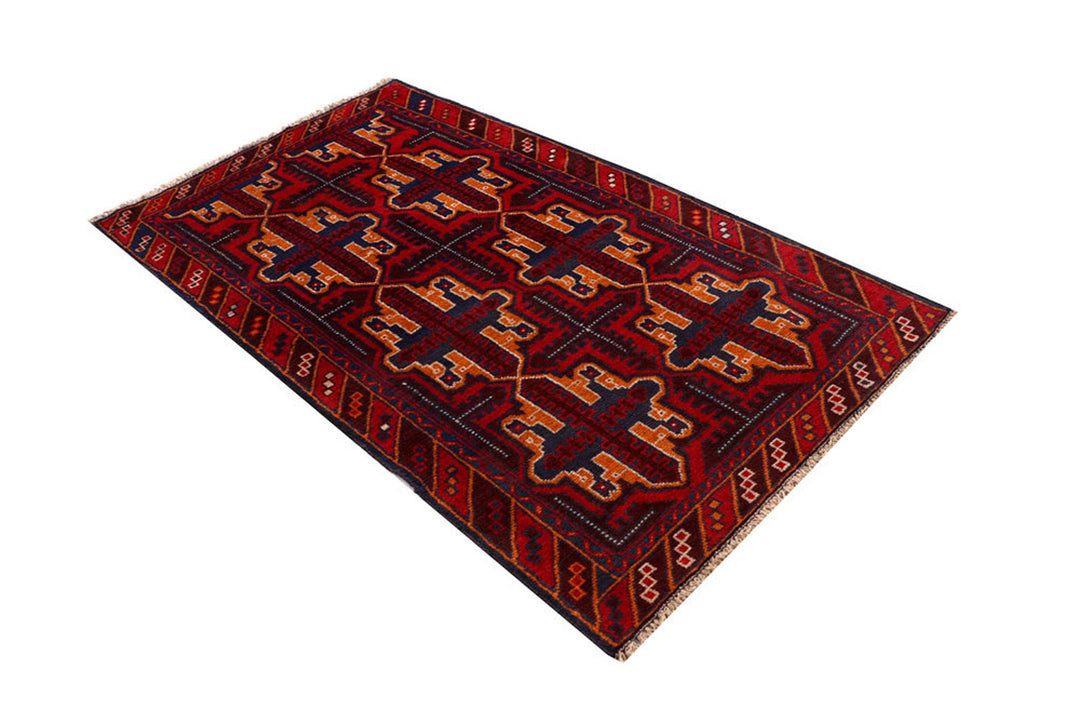 Firebrick Baluchi 3' 7 x 6' 3 - No. 62435