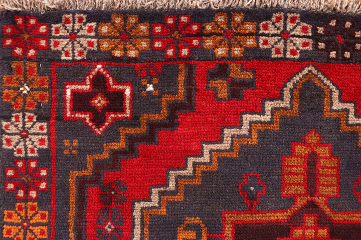 Firebrick Baluchi 3'  7" x 6'  7" - No. QA29166