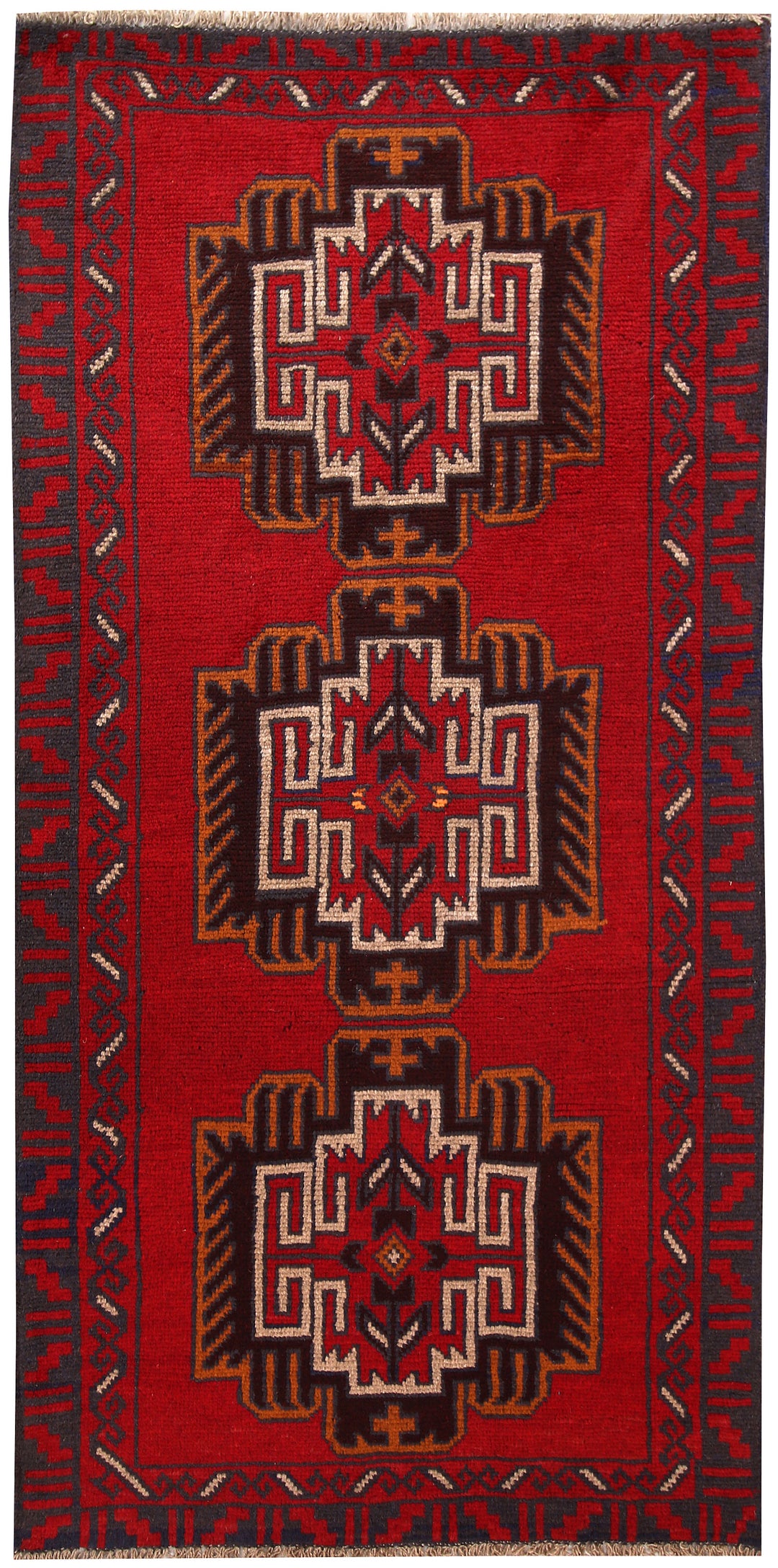 Firebrick Baluchi 3' 7 x 6' 5 - No. 62446 - ALRUG Rug Store