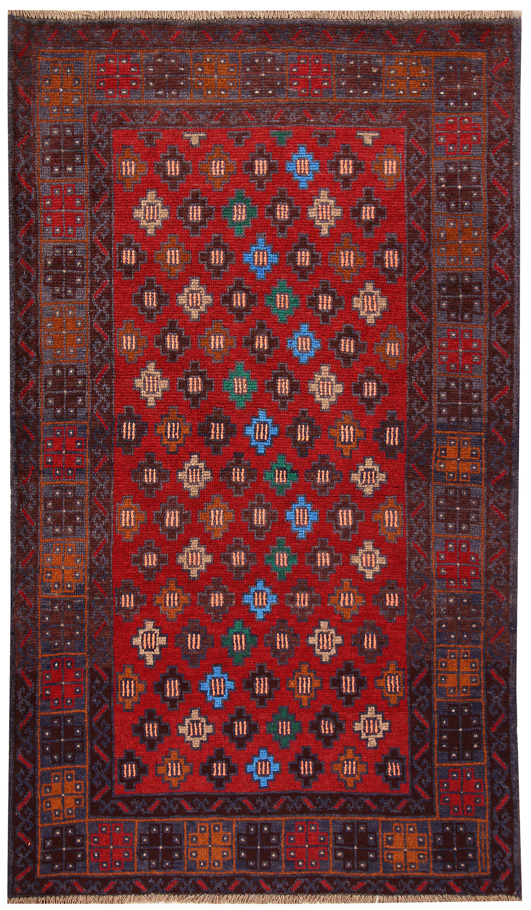 Firebrick Baluchi 3' 8 x 6' 4 - No. 62447 - ALRUG Rug Store