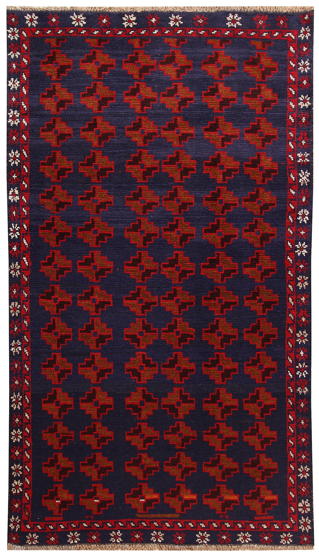 Dark Blue Baluchi 3' 7 x 6' 2 - No. 62448 - ALRUG Rug Store