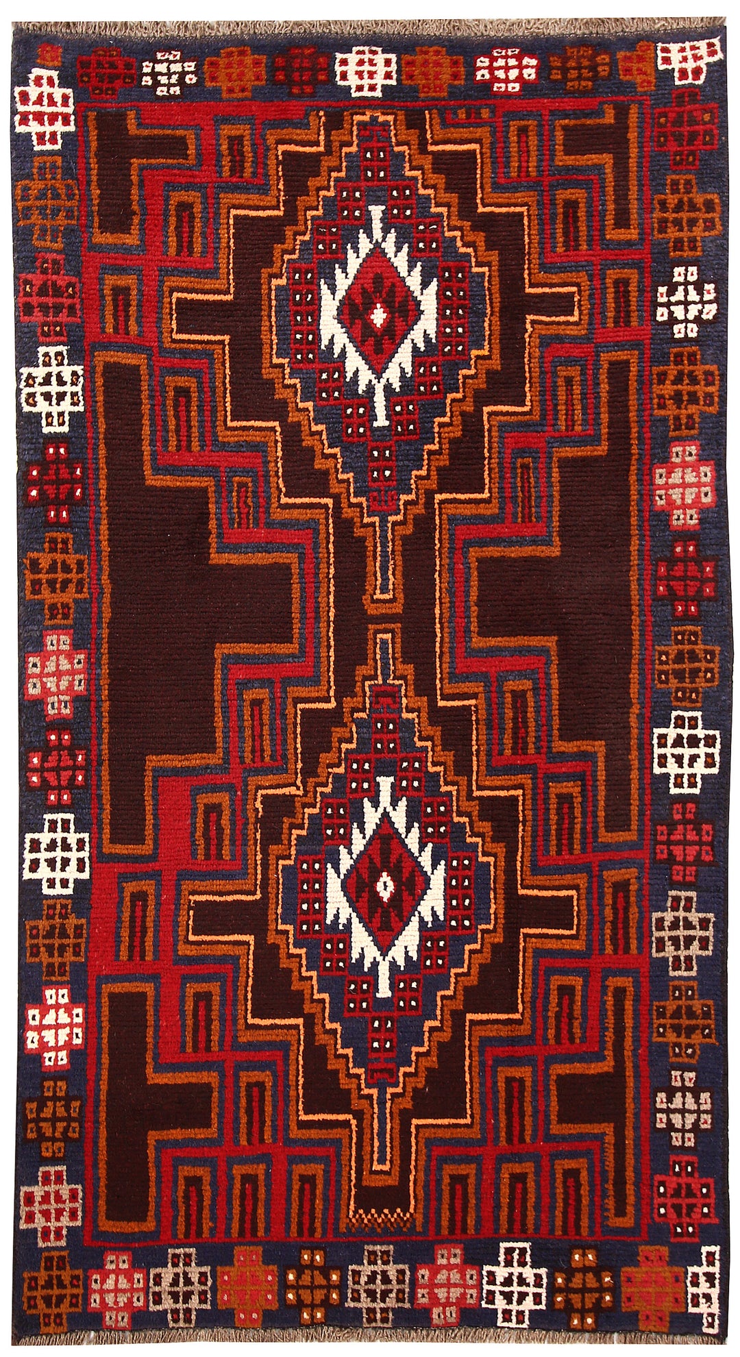 Firebrick Baluchi 3' 5 x 6' 3 - No. 62451 - ALRUG Rug Store