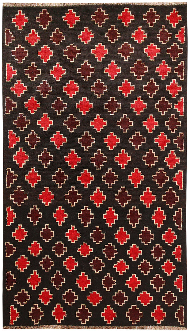 Black Baluchi 3' 6 x 6' 1 - No. 62459 - ALRUG Rug Store