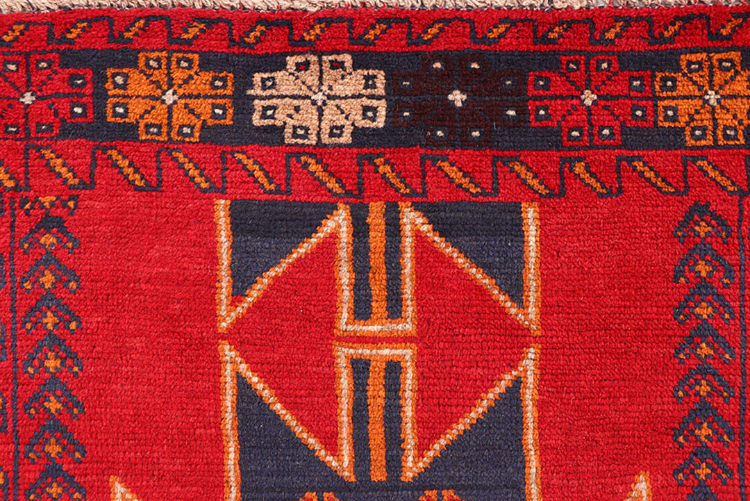 Firebrick Baluchi 3' 7 x 6' 3 - No. 62462