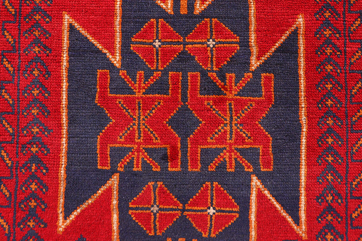 Firebrick Baluchi 3' 7 x 6' 3 - No. 62462