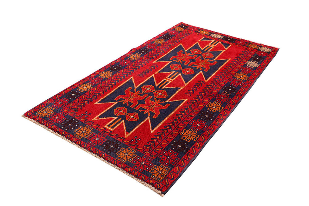 Firebrick Baluchi 3' 7 x 6' 3 - No. 62462