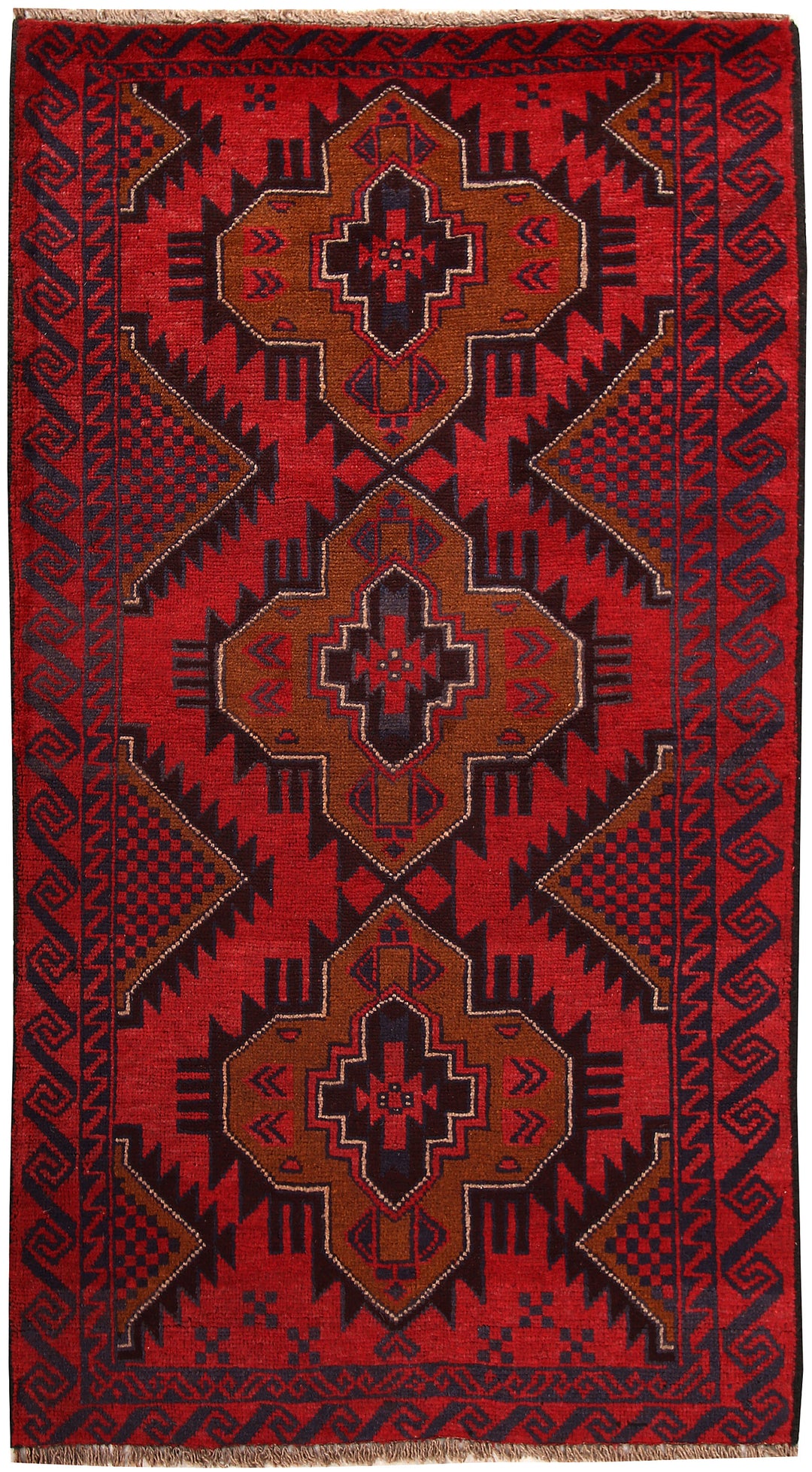 Firebrick Baluchi 3' 7 x 6' 4 - No. 62463 - ALRUG Rug Store