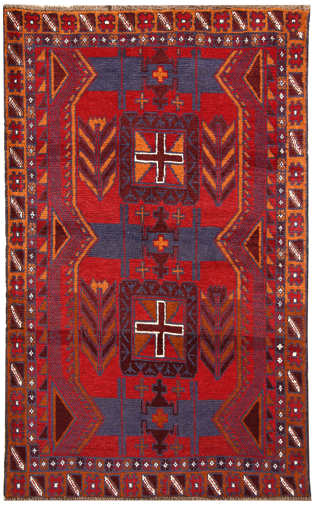 Firebrick Baluchi 3' 8 x 5' 11 - No. 62467 - ALRUG Rug Store