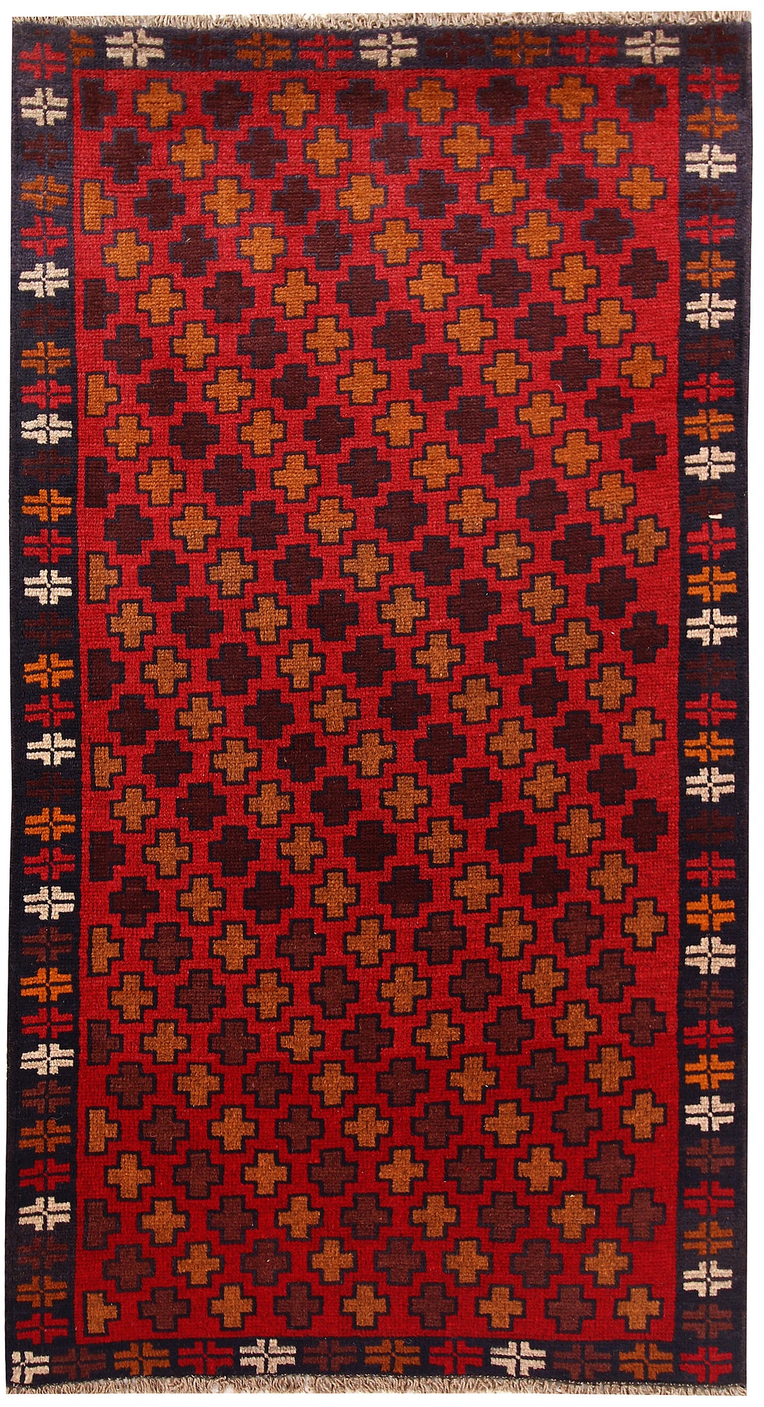 Firebrick Baluchi 3' 6 x 6' 7 - No. 62468 - ALRUG Rug Store