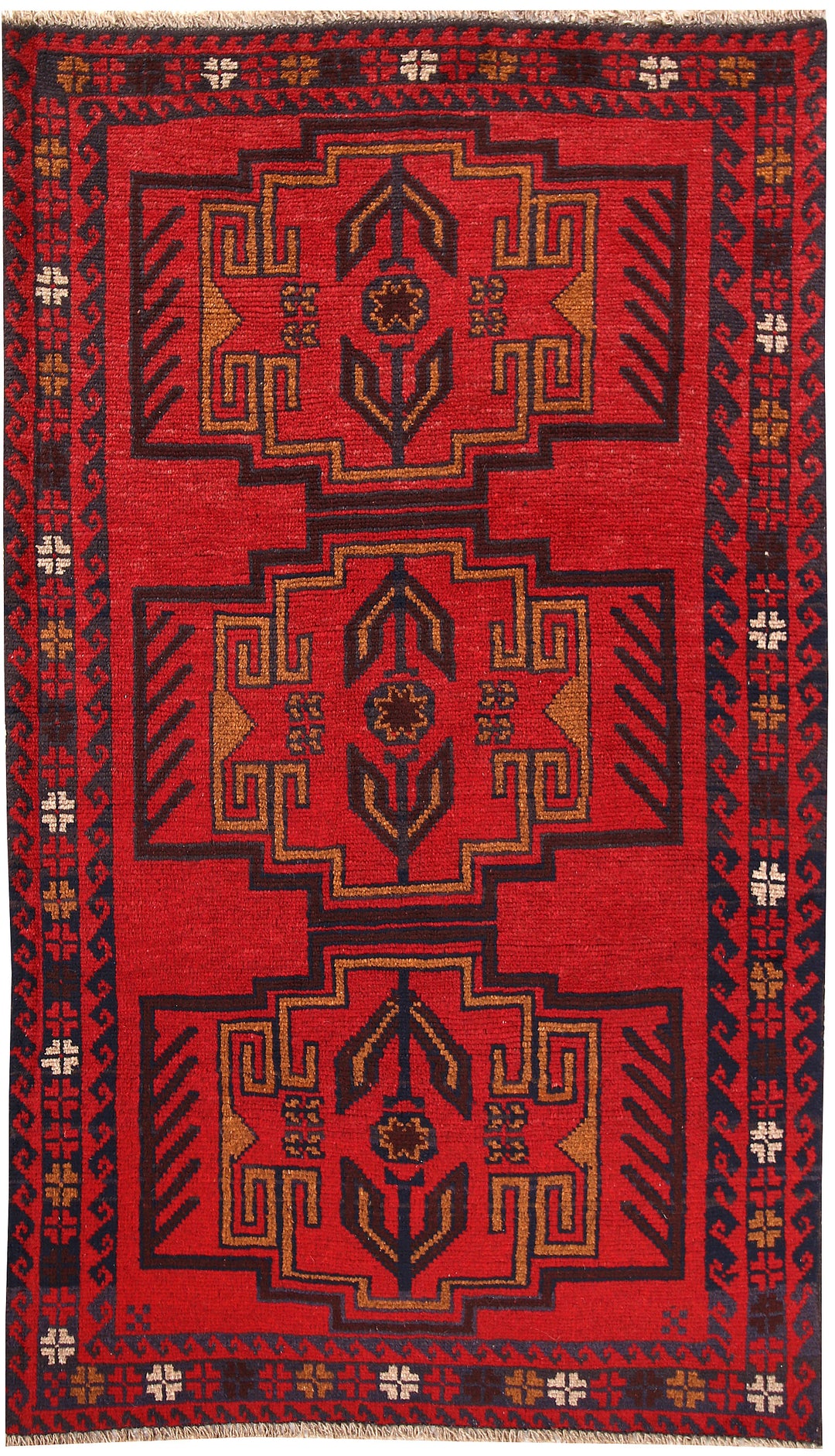 Firebrick Baluchi 3' 7 x 6' - No. 62470 - ALRUG Rug Store