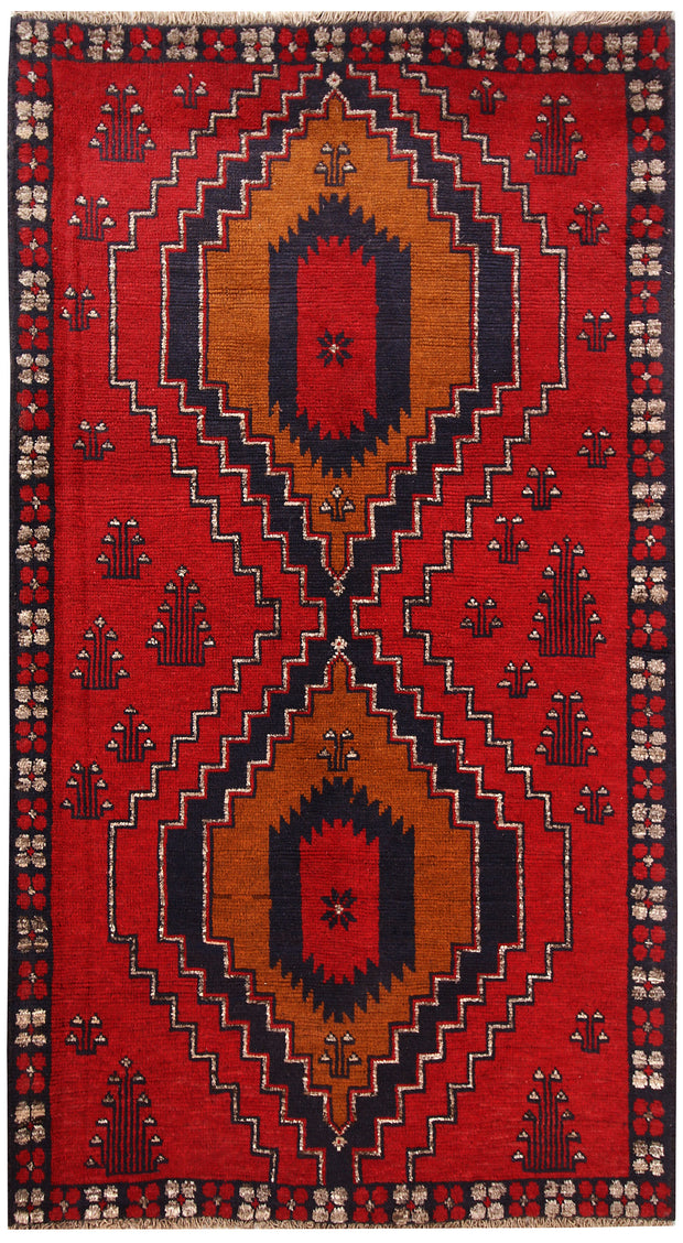 Firebrick Baluchi 3' 10 x 6' 11 - No. 62474 - ALRUG Rug Store