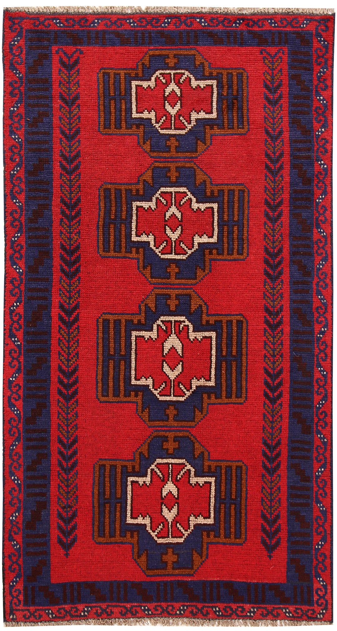 Firebrick Baluchi 3' 5 x 6' 1 - No. 62479 - ALRUG Rug Store