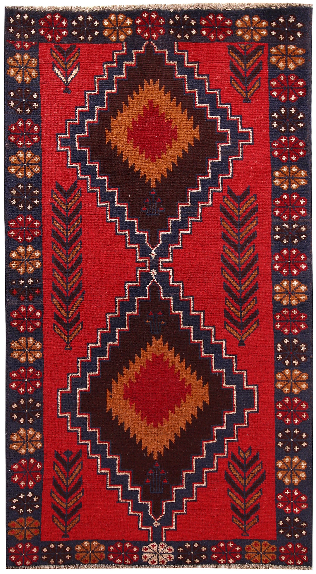 Firebrick Baluchi 3' 6 x 6' 4 - No. 62484 - ALRUG Rug Store