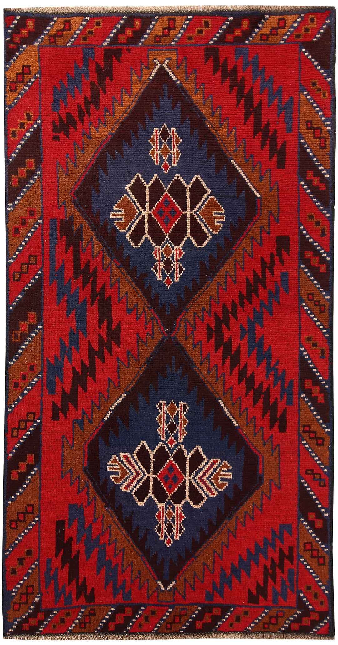 Firebrick Baluchi 3' 4 x 6' 2 - No. 62485 - ALRUG Rug Store