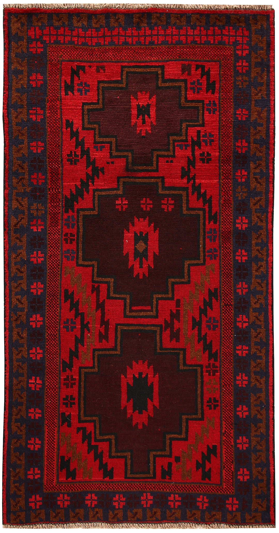 Firebrick Baluchi 3' 4 x 6' 5 - No. 62486 - ALRUG Rug Store