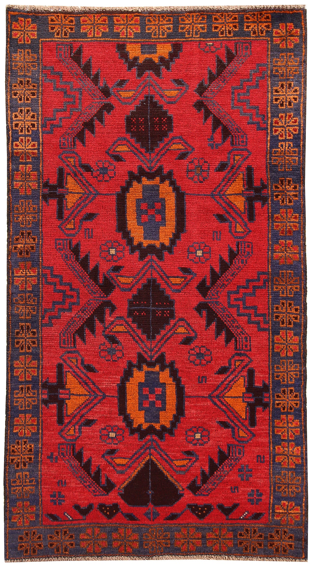 Red Baluchi 3' 5 x 6' 3 - No. 62490 - ALRUG Rug Store