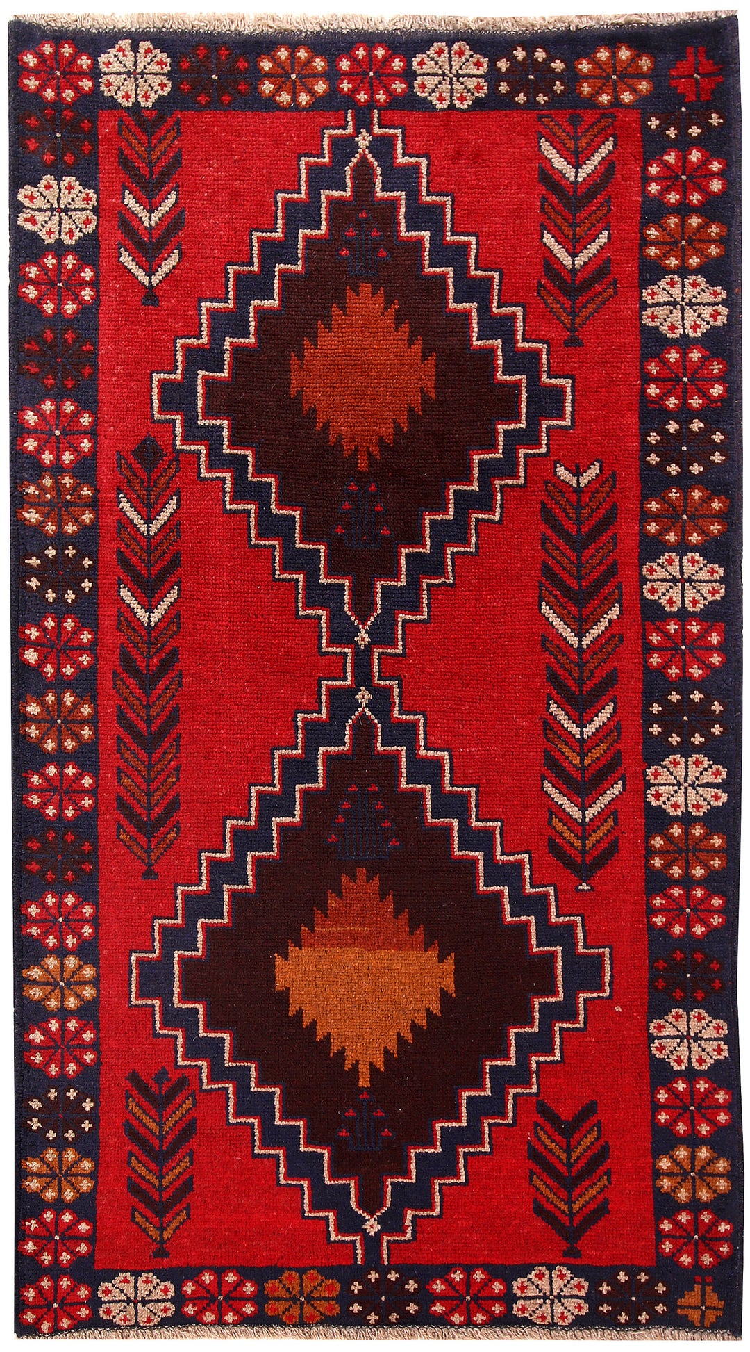 Firebrick Baluchi 3' 7 x 6' 1 - No. 62491 - ALRUG Rug Store