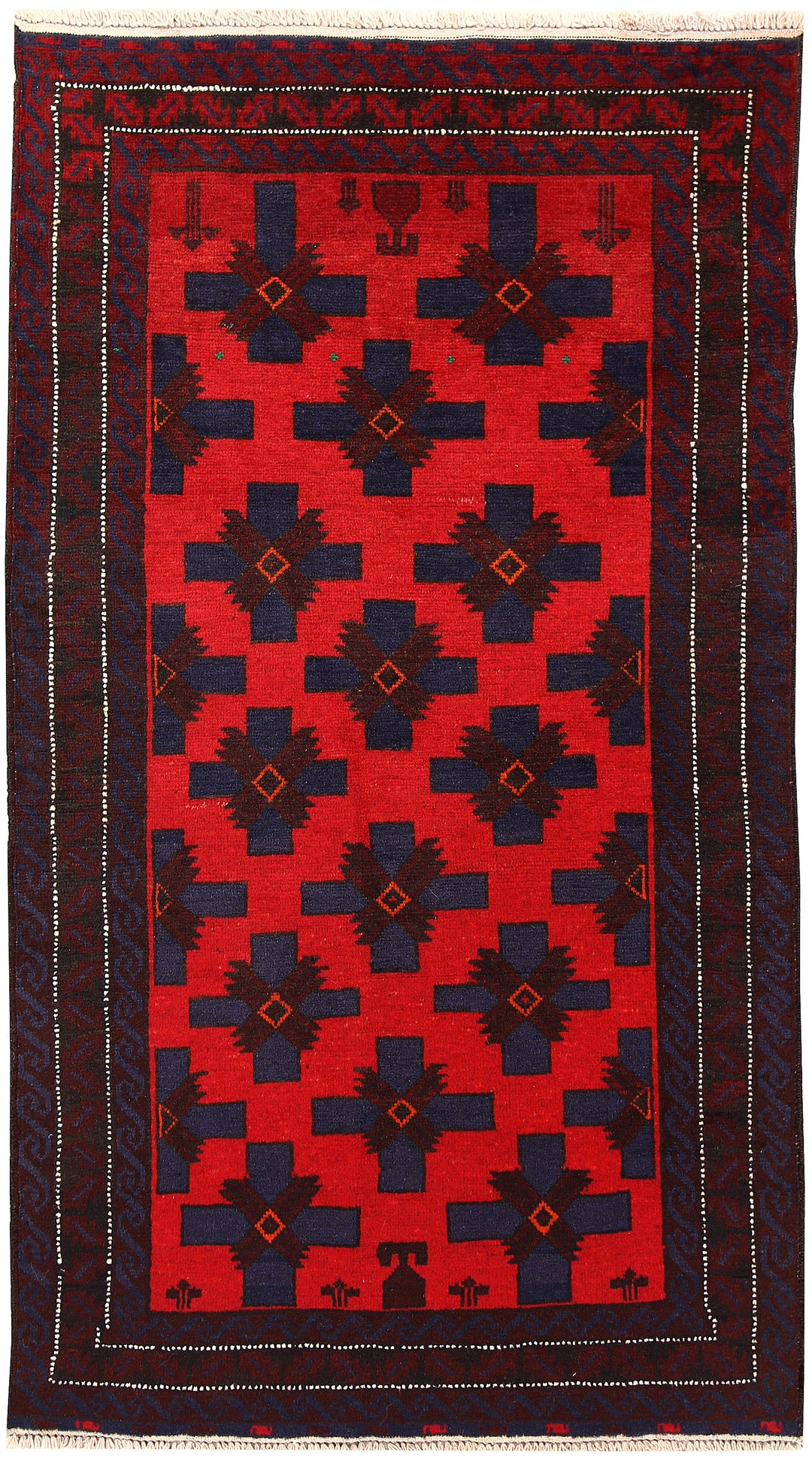 Firebrick Baluchi 3' 5 x 6' - No. 62495 - ALRUG Rug Store