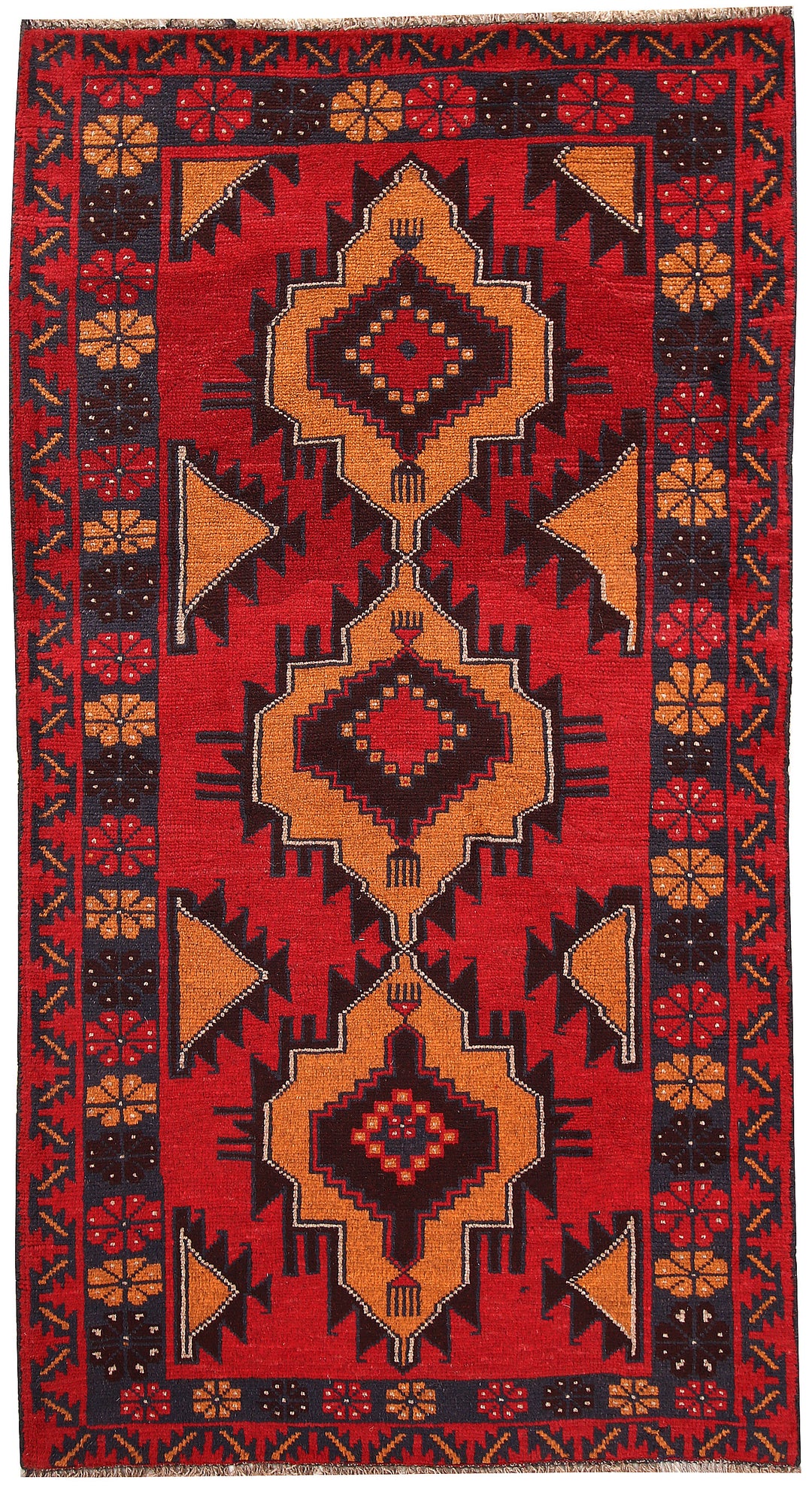 Firebrick Baluchi 3' 6 x 6' 5 - No. 62497 - ALRUG Rug Store