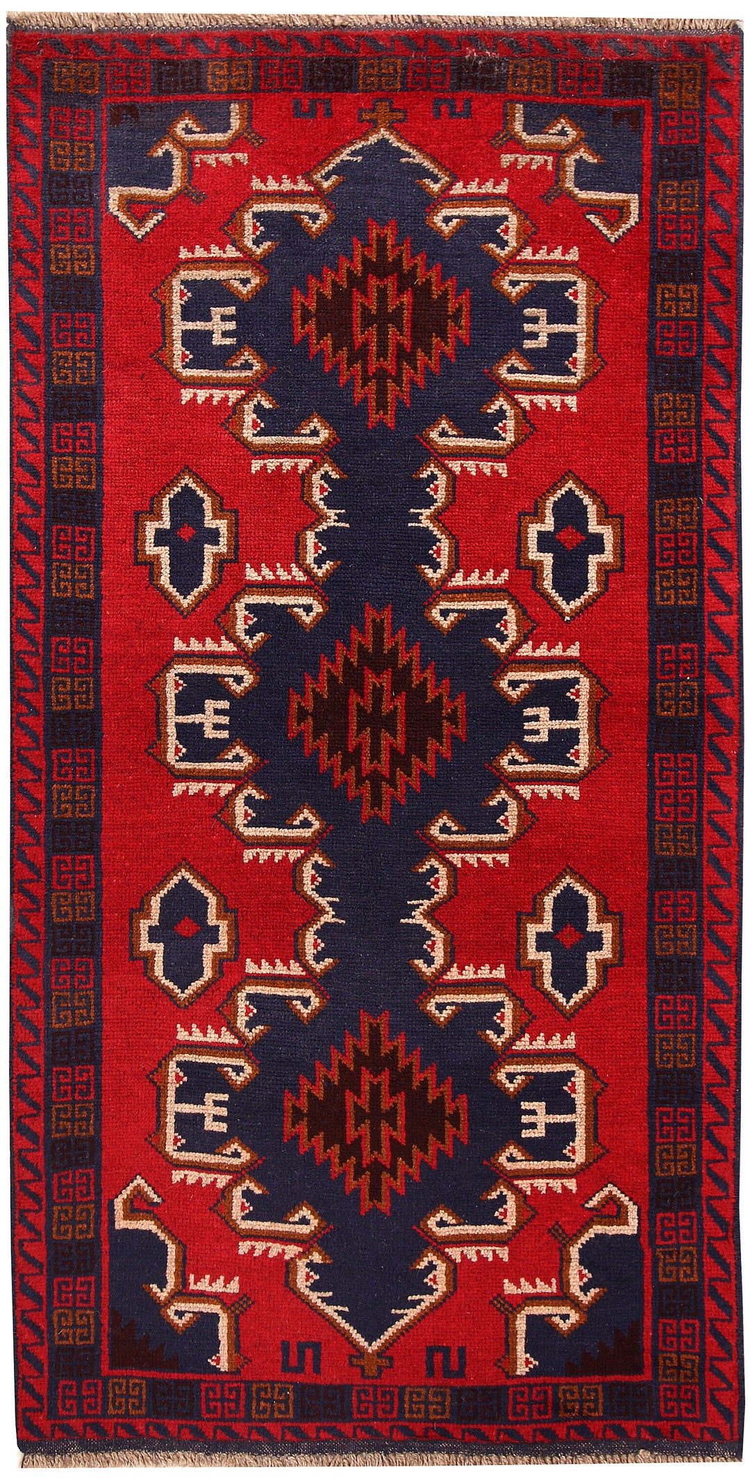 Firebrick Baluchi 3' 5 x 6' 7 - No. 62499 - ALRUG Rug Store