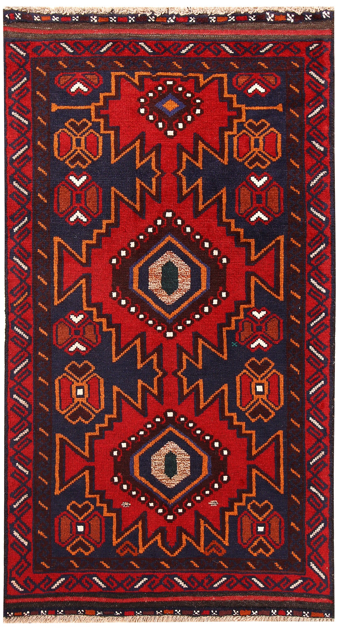 Dark Blue Baluchi 3' 3 x 5' 11 - No. 62501 - ALRUG Rug Store